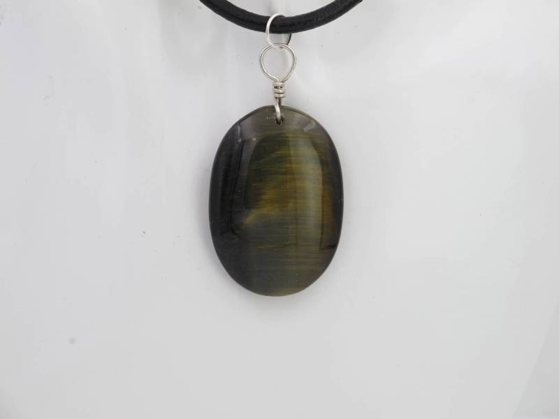Blaue Tiger Auge Edelstein Anhänger, Ovale Form Stein Anhänger Halskette, Handgefertigte Aussage Einfachen Stil Halskette Schmuck Blaue Tiger Auge Edelstein Anhänger, Ovale Form Stein Anhänger Halskette, Handgefertigte Aussage Einfachen Stil Halskette Schmuck von VitaGems