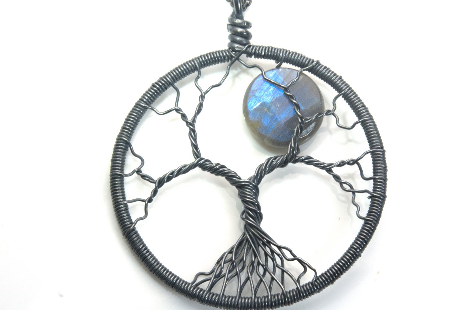 Blauer Blitz Natürliche Labradorit Edelstein Baum Anhänger , Handmade Kupferdraht Schmuck , Draht Verpackt Handgemachte Blauer Blitz Natürliche Labradorit Edelstein Baum Anhänger , Handmade Kupferdraht Schmuck , Draht Verpackt Handgemachte von VitaGems