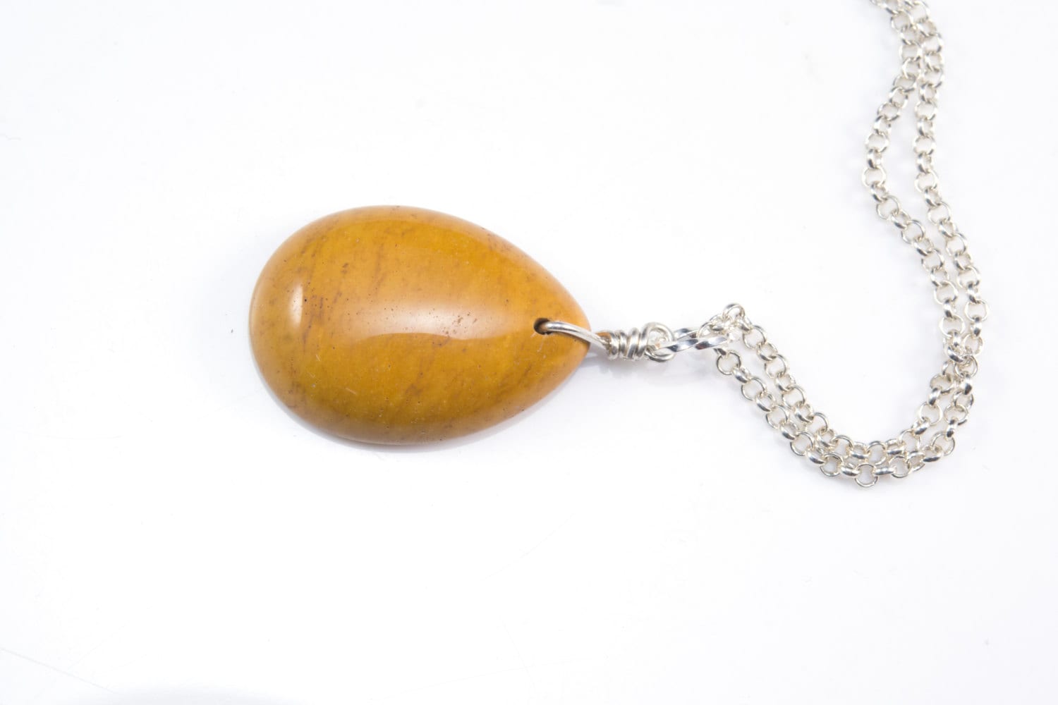 Gelbe Mookait Jaspis Halskette - Natürliche Schmuck Handgemachte Teardrop Edelstein Anhänger Orange Moonkaite Gelbe Mookait Jaspis Halskette - Natürliche Schmuck Handgemachte Teardrop Edelstein Anhänger Orange Moonkaite von VitaGems