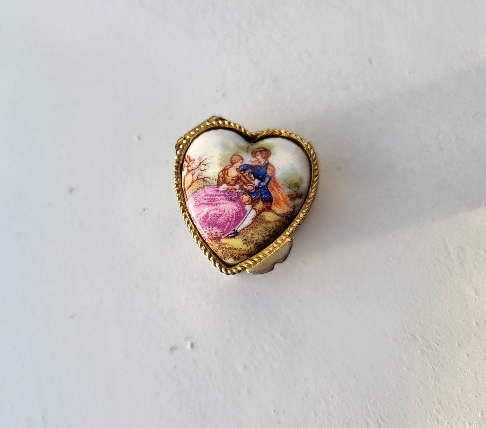 Herz Barock Pillendose, Vintage Herz Barock Pillendose, Vintage von VitaMonella