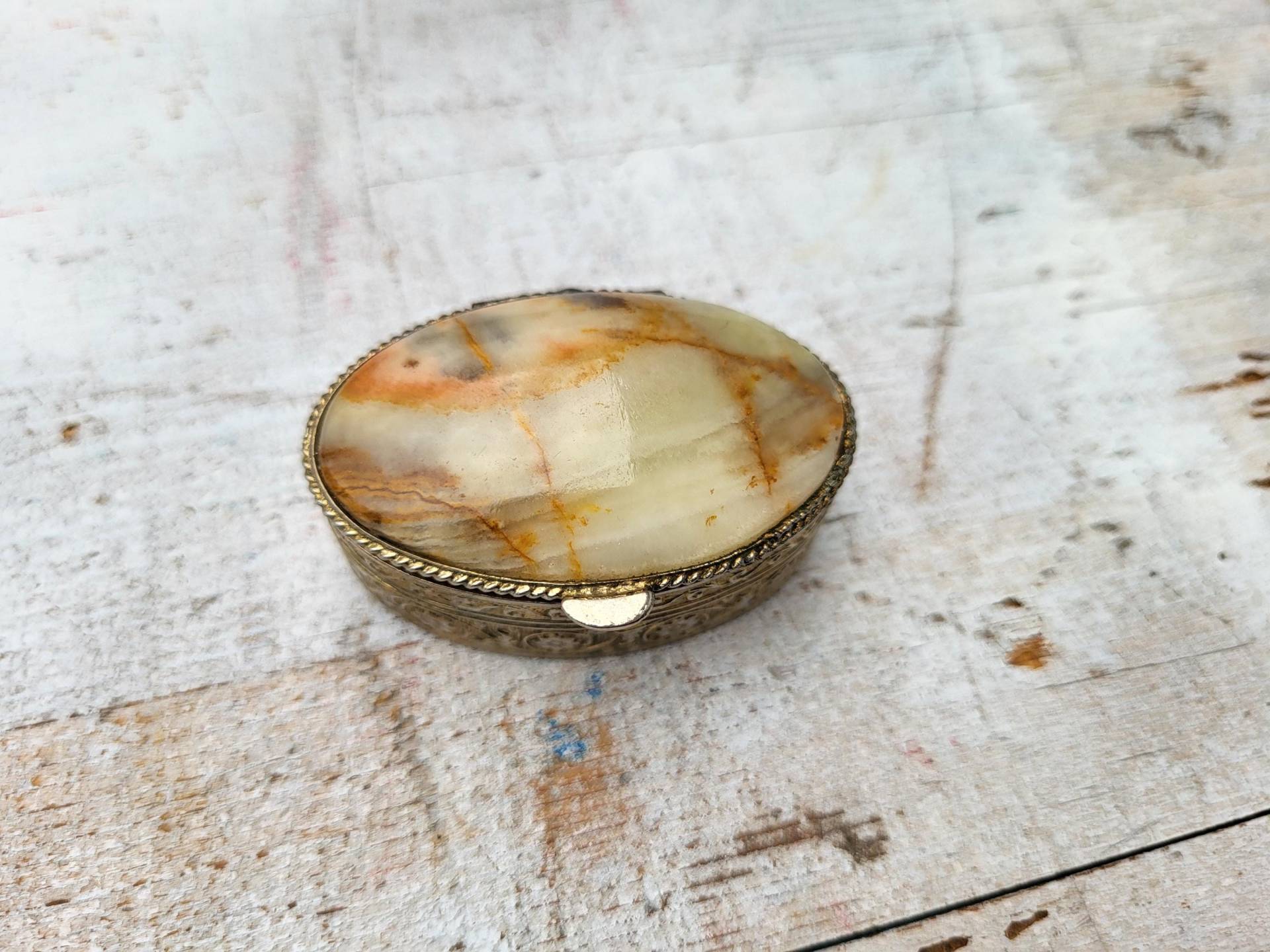 Marmorierte Pillendose Vintage Marmorierte Pillendose Vintage von VitaMonella