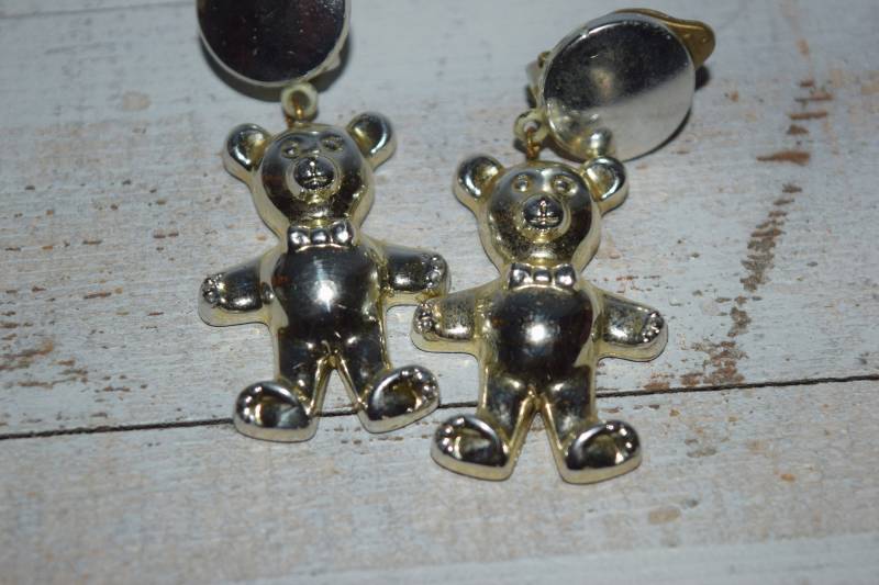 Teddy Bären Clip Ohrringe von VitaMonella