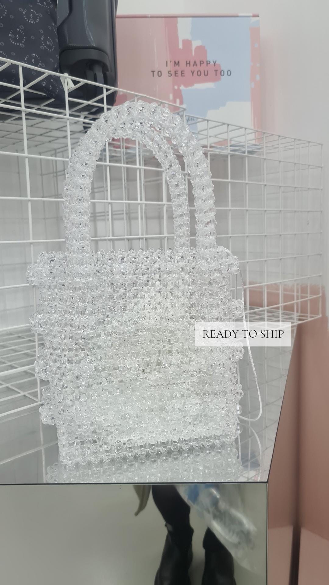 Brautjungfer Geschenk-Tasche, Kristalldesigner-Tasche, Formelle Acrylhochzeitstasche, Niedliche Kawaii Tasche, Personalisierte Benutzerdefinierte von VitakaJewelry