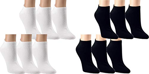 Vitasox 15021-22 Damen Sneaker Socken Sneakersocken Füßlinge 12er Pack schwarz weiß 35/38 von Vitasox