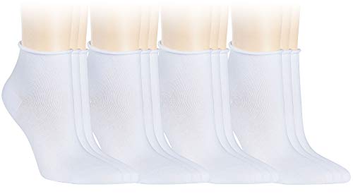 Vitasox 15265 Damen Socken Kurzsocken Rollrand einfarbig Weiß 12er Paar 35/38 von Vitasox