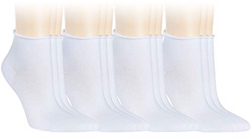 Vitasox 15265 Damen Socken Kurzsocken Rollrand einfarbig Weiß 12er Paar 39/42 von Vitasox