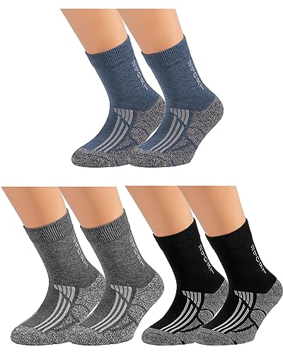 Vitasox 21041 Kinder Jungen Mädchen TeenagerSocken Sport Baumwolle Sportsocken Kindersocken Baumwollsocken ohne Naht 3er Pack 31/34 von Vitasox