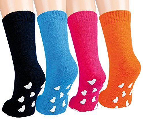 Vitasox 22120 Kinder Frottee Socken Kindersocken mit ABS Stoppersocken 2 Paar pink orange 27/30 von Vitasox