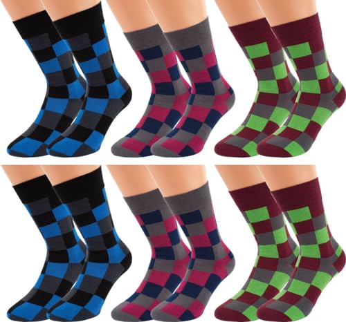 Vitasox 31006 XXL Business Herrensocken aus Baumwolle ohne Gummi und ohne spürbare Naht, hochwertige atmungsaktive Socken mit weichem Bund für Herren, 6 Paar, Design 2, 50/52 von Vitasox