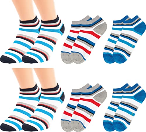 Vitasox 31075 Unisex Kurze Bambus Sneaker Socken, kühlen den Fuß, leichte Sommer Sneakersocken ohne spürbare Naht für Damen & Herren, Design 1, 6 Paar, 50-52 von Vitasox