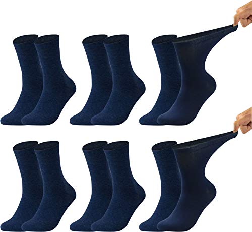 Vitasox 11123 Diabetikersocken Herren, ohne Gummi & ohne Naht, extra weit, 6 Paar venenfreundliche Diabetiker Socken, Gesundheitssocken gegen Einschneiden & Drücken, Marine 35/38 Vitasox 11123 Diabetikersocken Herren, ohne Gummi & ohne Naht, extra weit, 6 Paar venenfreundliche Diabetiker Socken, Gesundheitssocken gegen Einschneiden & Drücken, Marine 35/38 von Vitasox