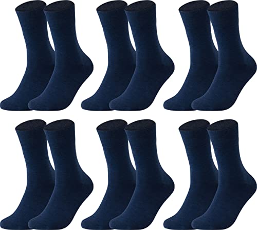 Vitasox 31213 Business Herrensocken aus Baumwolle ohne Gummi und ohne Naht, hochwertige Herren Socken, atmungsaktive Qualität mit weichem Bund für Herren, 6er Pack marine 39/42 von Vitasox