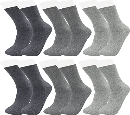 Vitasox 32028 Herren Socken Kurzschaft Kurzschaftsocken einfarbig Baumwolle ohne Gummi ohne Naht 6 Paar Silber-Töne 39/42 von Vitasox