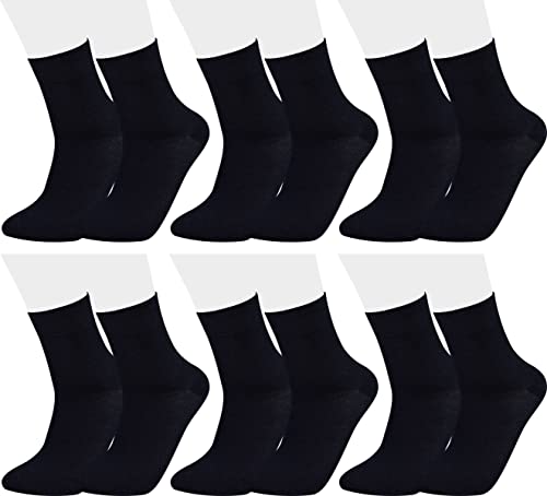 Vitasox 32029 Herren Socken Kurzschaft Kurzschaftsocken einfarbig Baumwolle ohne Gummi ohne Naht 6 Paar Schwarz 43/46 von Vitasox