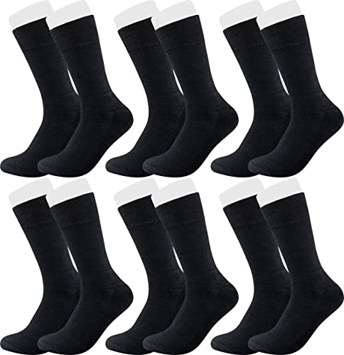 Vitasox 32033 Herren Wellness Socken Baumwolle Frotteesohle Baumwollsocken Arbeitssocken ohne Gummi 6er Pack Schwarz 39/42 von Vitasox