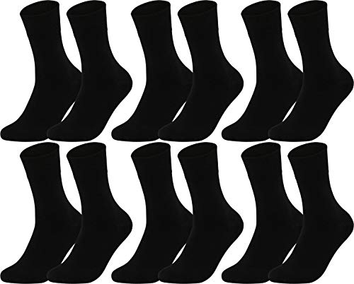 Vitasox | Socken aus Baumwolle mit weichem Rand | Thermo warm ohne Gummibund 32770 (74106) | 6 Paar | schwarz | 39-42 von Vitasox