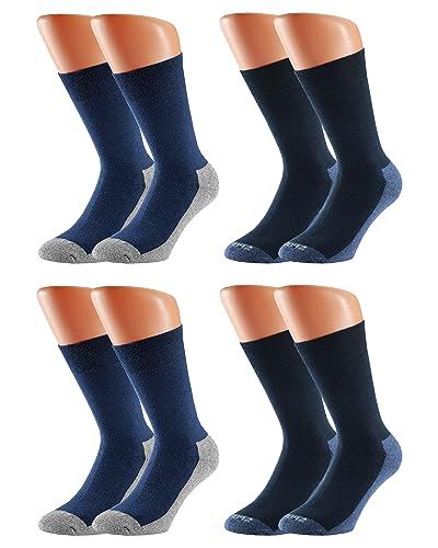 Vitasox 32969 Damen Herren Socken mit Frotteesohle Herrensocken Sportsocken Funktionssocken Baumwolle 4er Pack 2xmarine 2xjeans 39/42 von Vitasox