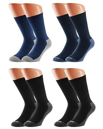 Vitasox 32969 Damen Herren Socken mit Frotteesohle Herrensocken Sportsocken Funktionssocken Baumwolle 4er Pack 2xschwarz-marine 2xschwarz-jeans 43/46 von Vitasox