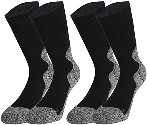 Vitasox Damen & Herren Outdoor Socken Funktionssocken Trekkingsocken Wandersocken Sportsocken 42965 schwarz 2 Paar 43-46 von Vitasox