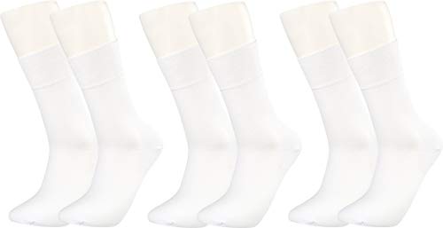 Vitasox 43034 Bambus Socken für Damen & Herren, atmungsaktive Bambussocken mit weichem Komfortbund ohne Gummi, Qualitäts Strümpfe gegen Schweiß ohne Naht an den Zehen, 3 Paar weiß 39-42 von Vitasox