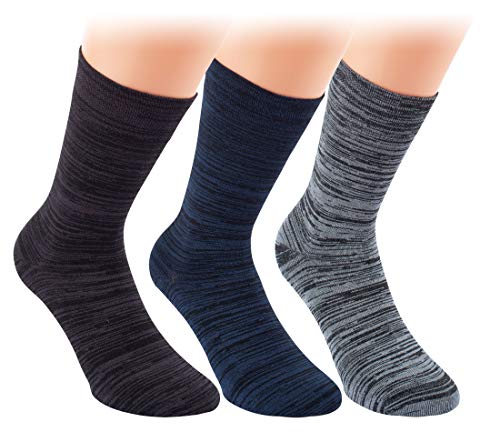 Vitasox 43063 Damen & Herren Socken Bambus Melange Bambussocken mit Baumwolle Schwarz Marine Silber ohne Naht 6 Paar 39/42 von Vitasox