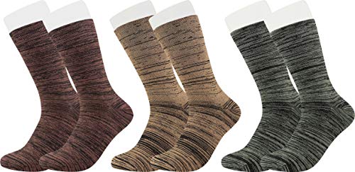 Vitasox 43064 Bambus Socken für Damen & Herren, atmungsaktive Bambussocken mit weichem Komfortbund ohne Gummi, Qualitäts Strümpfe ohne Naht an den Zehen, 3 Paar olive, natur, braun melange 39-42 von Vitasox