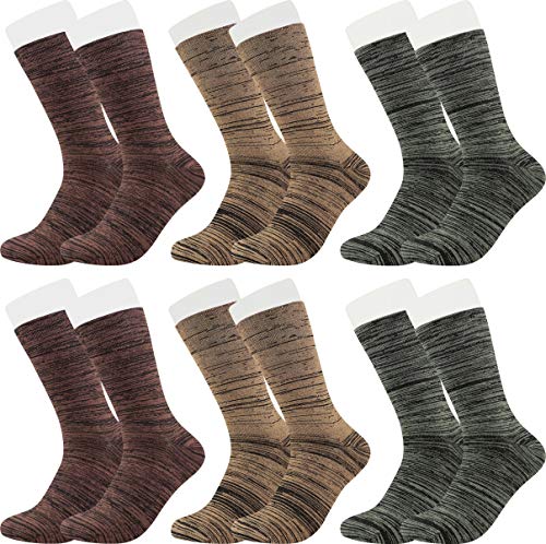 Vitasox 43064 Bambus Socken für Damen & Herren, atmungsaktive Bambussocken mit weichem Komfortbund ohne Gummi, Qualitäts Strümpfe ohne Naht an den Zehen, 6 Paar olive, natur, braun melange 43-46 von Vitasox