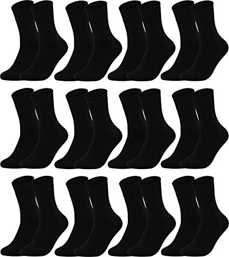 Vitasox Socken 98% Baumwolle für Damen, sehr feine Maschen, Ferse und Spitze verstärkt, Natur Pur, 13321 (71109), schwarz, 35-38, 12 Paar von Vitasox