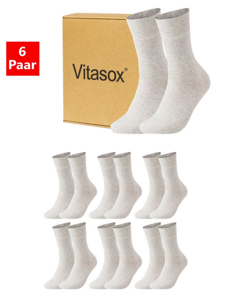 Vitasox Businesssocken Herren Business Socken 6 Paar - komfortabel und elegant (6-Paar) nahtfrei und atmungsaktiv - passend zum Anzug, fürs Büro oder Alltag von Vitasox