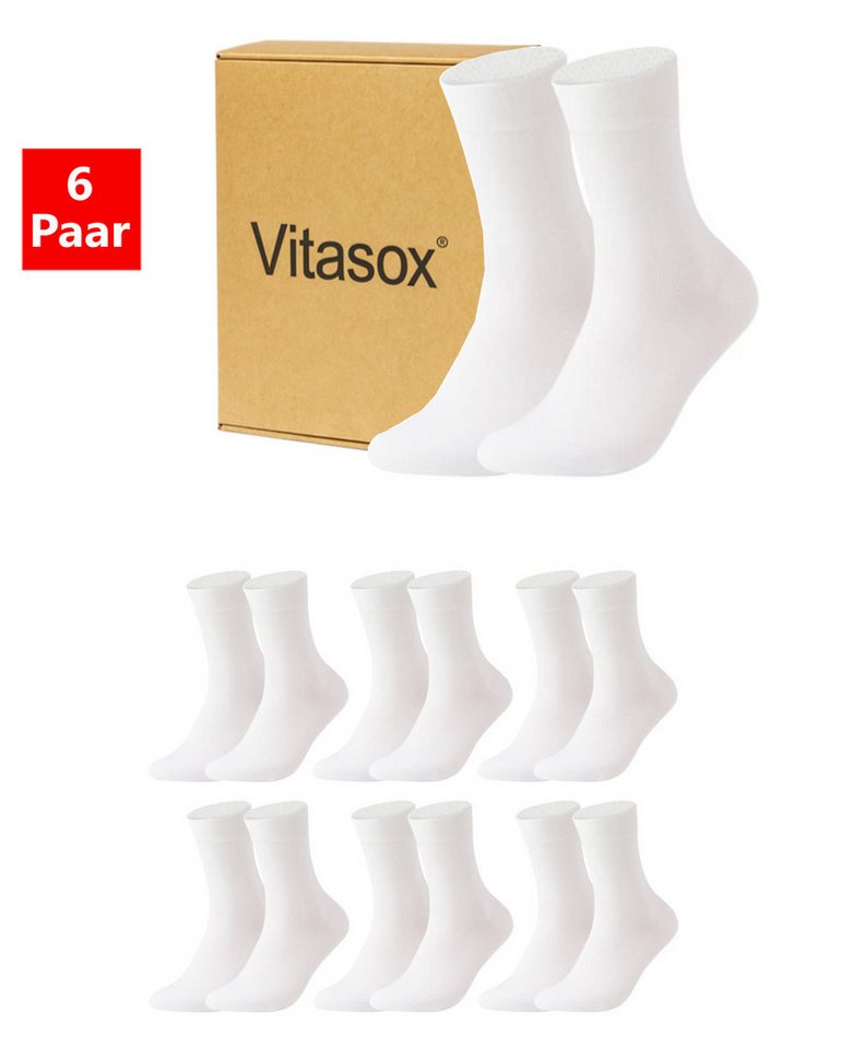 Vitasox Businesssocken Herren Business Socken 6 Paar - komfortabel und elegant (6-Paar) nahtfrei und atmungsaktiv - passend zum Anzug, fürs Büro oder Alltag von Vitasox