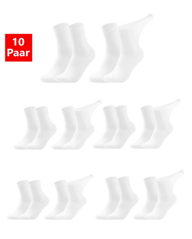 Vitasox Diabetikersocken für Herren - Gesundheitsstrümpfe ohne Einschneiden und Abdrücken (10-Paar) mit weichem und dehnbarem Komfortbund ohne Gummi & ohne Druck von Vitasox