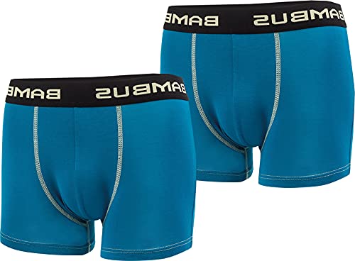 Vitasox Herren Boxershorts aus Bambus Viskose, elastische einfarbige Boxer mit weichem Bund, Flache Nähte ohne Eingriff, 61513 (73802), Petrol 2 Stück Größe L von Vitasox