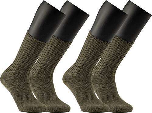Vitasox Original Bundesheer Socke, sehr robuste Qualität, extra flache Naht | olivgrün | 46-47 | 2 Paar von Vitasox