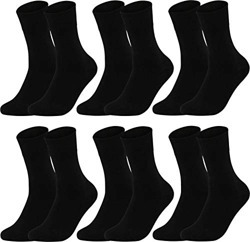 Vitasox Socken 98% Baumwolle für Damen, sehr feine Maschen, Ferse und Spitze verstärkt, Natur Pur, 13321 (71109), schwarz, 35-38, 6 Paar von Vitasox