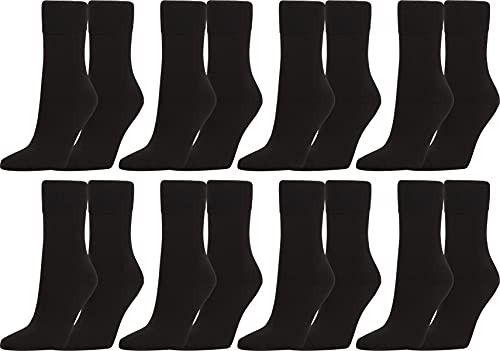 Vitasox Socken 98% Bio Baumwolle für Damen & Herren, sehr feiner Stoff, Ferse und Spitze verstärkt, Natur Pur, 41012 (71109), schwarz, 39-42, 8 Paar von Vitasox