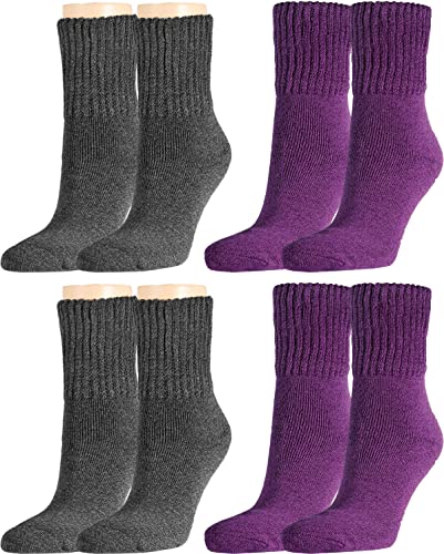 Vitasox | Socken | Winter Baumwolle Soft 12778 (74122) | 4 Paar | lila, schwarz | 35-38 von Vitasox