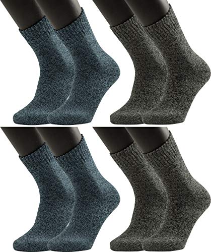 Vitasox | Socken | Winter Baumwolle Soft 33350 (74122) | 4 Paar | jeans, hellgrau | 47-50 von Vitasox