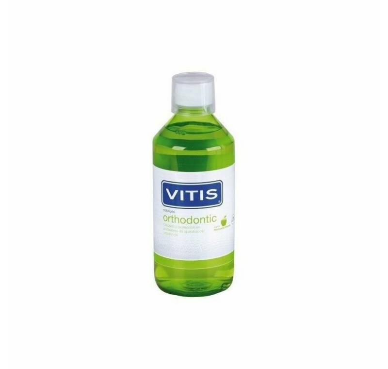 Vitis Mundspülung Kieferorthopädie Colutorio Apfel-Minze-Geschmack 1000ml, (Packung) von Vitis