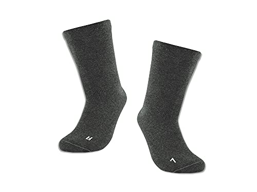 Vitopia 4 Paar Gesundheitssocken für Diabetiker-Socken ohne Gummi-Bund für Herren & Damen | Extra weiter Schaft in breiter Trichterform | besonders Venenfreundlich (Anthrazit 39-42) von Vitopia