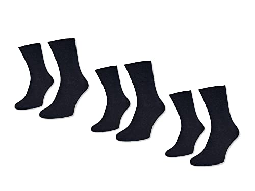Vitopia 6 Paar Diabetiker-Socken Herren | Extra breiter Bund ohne Gummi-Druck | Venenfreundliche Gesundheitssocken (Marine 39-42) von Vitopia