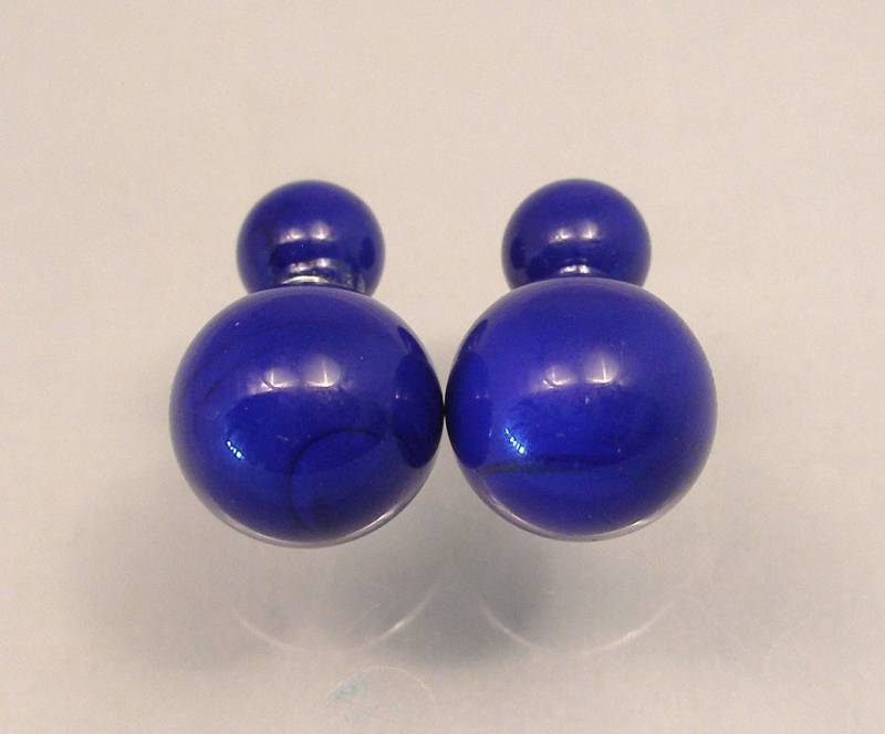 Lapis Blaue Muranoglas Ohrringe Chirurgenstahl Ohrstecker, Made in Italy von VitreusVenice