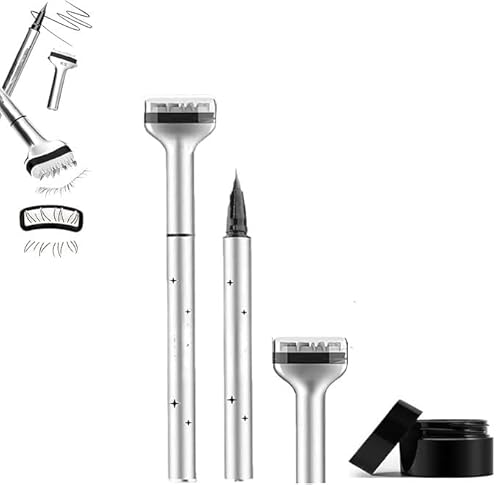 Bottom Eyelash Stamp Kit, Bottom Lash Stamp,2 In 1 Eyeliner Bottom Lashes Stamp,Lower Eyelash Stamper with Ink,2 Colors Waterproof & Lasting Lower Lash Stamp Set,Natural Eye Makeup Tool (Brown) von Vitrywei