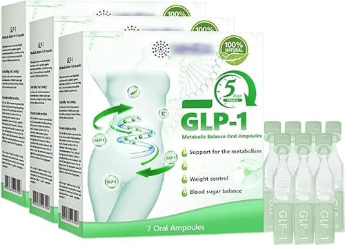 LERCEA Glp-1 Metabolic Balance Oral Ampoules, Natural Plant Extract, LERCEA GLP-1 Oral Solution, Advanced Glp-1 Oral Liquid,GLP-1 Peptide Complex Serum, for Men & Women (3 Box) von Vitrywei