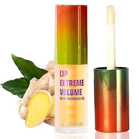 Luxurabalm Lip Plumper,Luxurabalm Extreme Volume, Extreme Volume Lip Plumping, Volumizing and Moisturizing Lip Balm,Natural Lip Care & Enhancer Set (Ginger) von Vitrywei