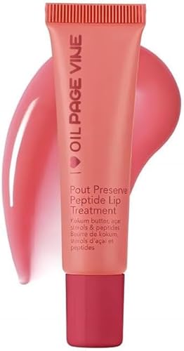 Pout Preserve Hydrating Peptide Lip Treatment, Shiny Lip Stain Tint, Pout Preserve Peptide Lip Treatment,Long Lasting Lip Gloss Plumping Lip Oil,Peptide Lip Treatment (Strawberry Sorbet) von Vitrywei