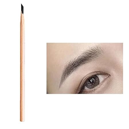 Wooden EyeBrow Pencil,Waterproof E-yebrow PENcil,Waterproof Wooden Eyebrows PencILa for Women, Long-lasting EyeBRow Eyeliner Pencils (Black) von Vitrywei