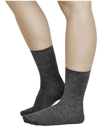 vitsocks Damen Merinosocken 80% MERINO Wolle warm weich (3x PACK) einfarbig, grau, 39-42 von vitsocks