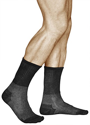 vitsocks 12% Silber Komfortsocken Herren breiter Schaft, Antibakteriell, empfindliche Füsse, Schwarz, 39-41 von vitsocks