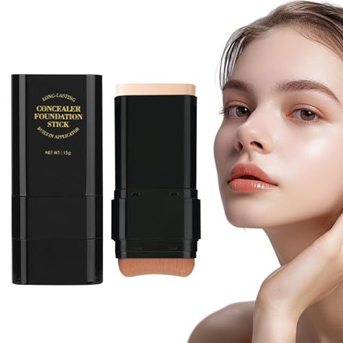 Foundation Stick - Feuchtigkeitsspendende Make -up -Basis, Creme Concealer Stick | Hydrierischer Langverschleiß -Teint -Korrektor, Aufhellen Primer Kosmetische, Leichte Glatte Abdeckung Gesicht Beauty von Vitsrisea