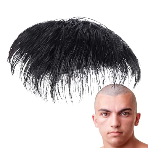 Hair Patch für Männer - natürlich aussehendes schwarzes Toupee, vollständige Abdeckung | Bequemes Haarersatzsystem zum Ausdünnen von Haaren und täglichem Gebrauch, um Haarersatzsystem für männliche Ke von Vitsrisea
